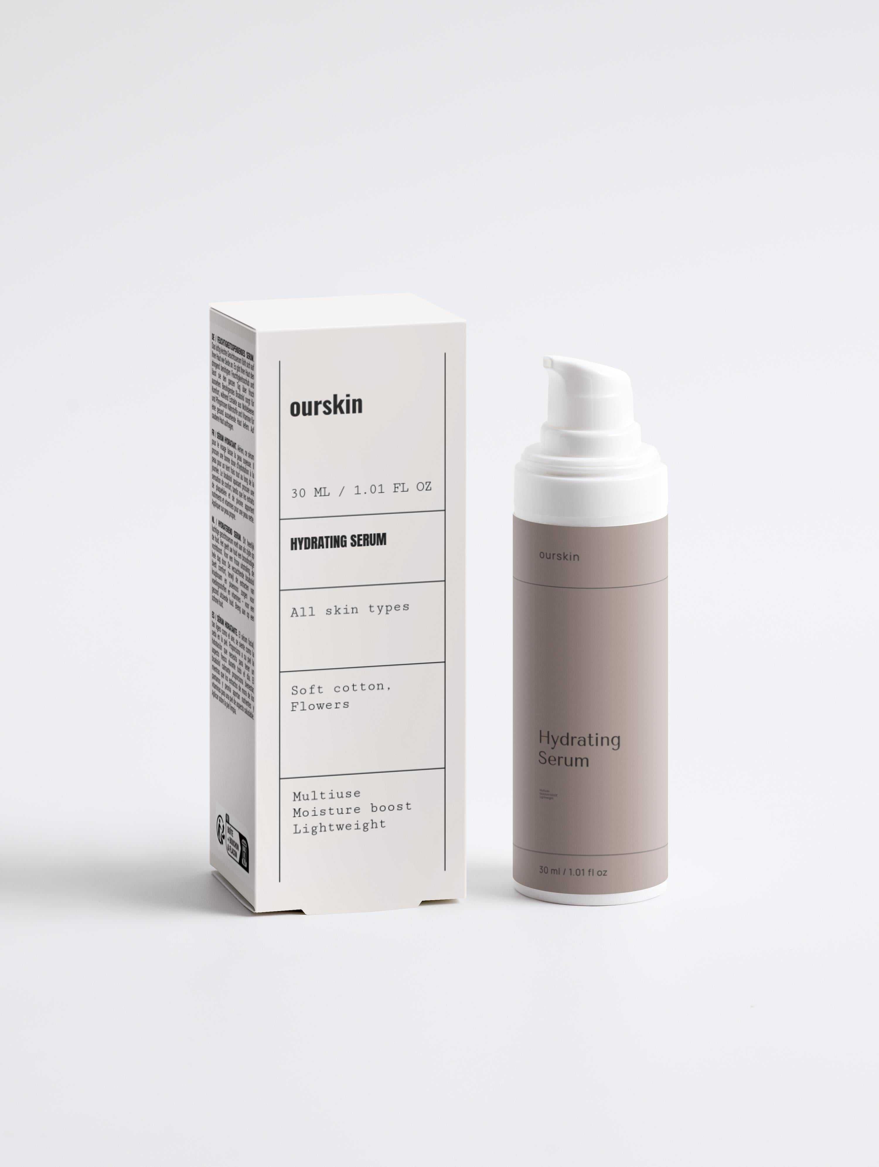 Skincare hydration duo with hyaluronic acid for deep moisture and healthy skin